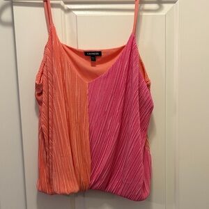 Express Women's Vibrant Pink and Orange Camisole